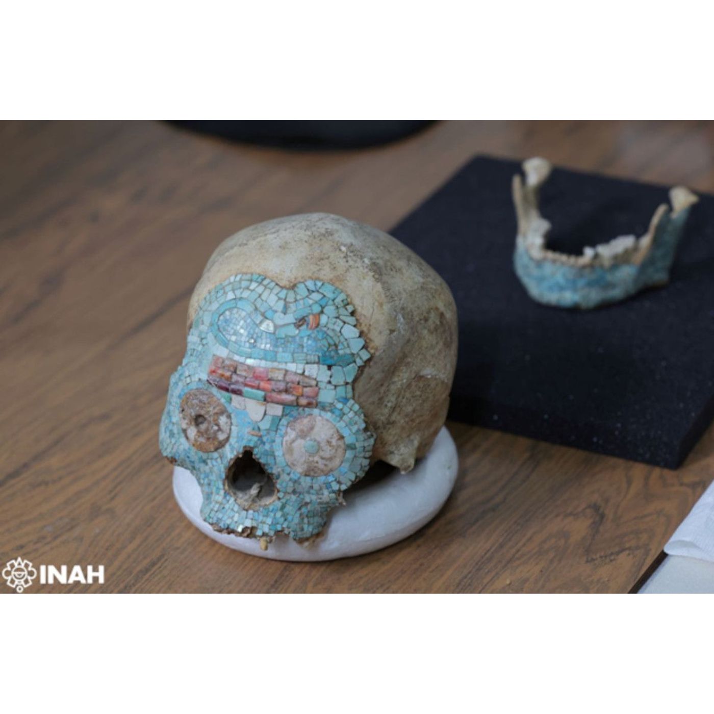 Exquisite Turquoise Mosaic Skull Journeys Home to Mexico | Ancient Origins episode artwork